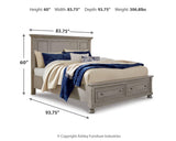Lettner Light Gray California King Storage Platform Bed from Ashley - Luna Furniture