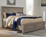 Lettner Light Gray California King Storage Platform Bed from Ashley Furniture - Luna Furniture