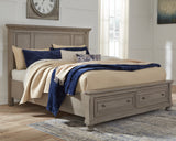 Lettner Light Gray Queen Storage Platform Bed from Ashley Furniture - Luna Furniture