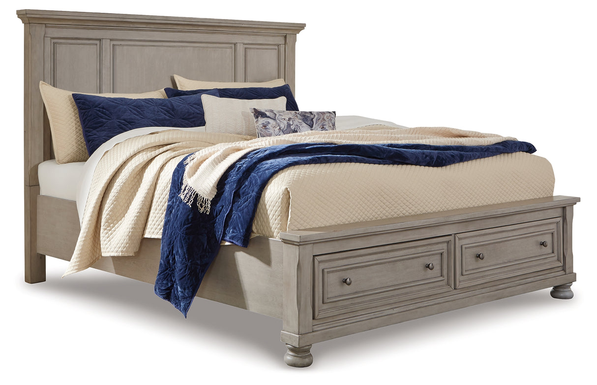 Lettner Light Gray Storage Platform Bedroom Set from Ashley Furniture - Luna Furniture