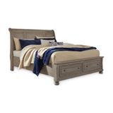 Lettner Queen Sleigh Storage Bed, Dresser and Mirror from Ashley - Luna Furniture