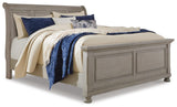 Lettner Light Gray Queen Sleigh Bed from Ashley - Luna Furniture