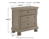 Lettner Light Gray Nightstand from Ashley Furniture - Luna Furniture