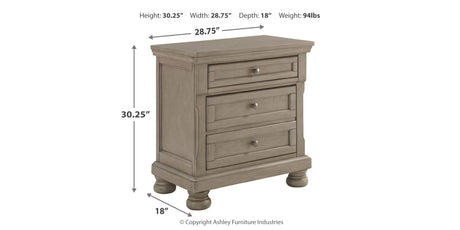 Lettner Light Gray King Sleigh Bed with 2 Storage Drawers with Mirrored Dresser and 2 Nightstands from Ashley Furniture - Luna Furniture