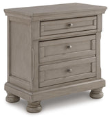 Lettner Light Gray Queen Panel Bed Dresser and 2 Nightstands from Ashley - Luna Furniture