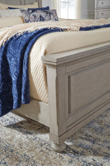 Lettner Light Gray King Panel Bed from Ashley - Luna Furniture
