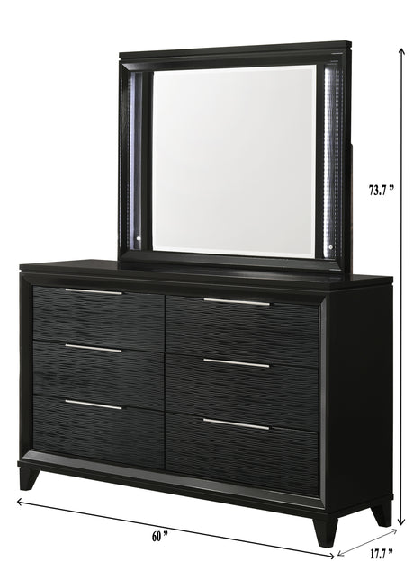 Cressida Black Bedroom Set from Crown Mark - Luna Furniture