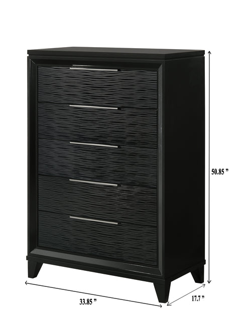 Cressida Black Bedroom Set from Crown Mark - Luna Furniture