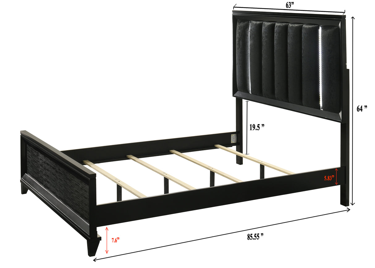 Cressida Black Queen Bed from Crown Mark - Luna Furniture