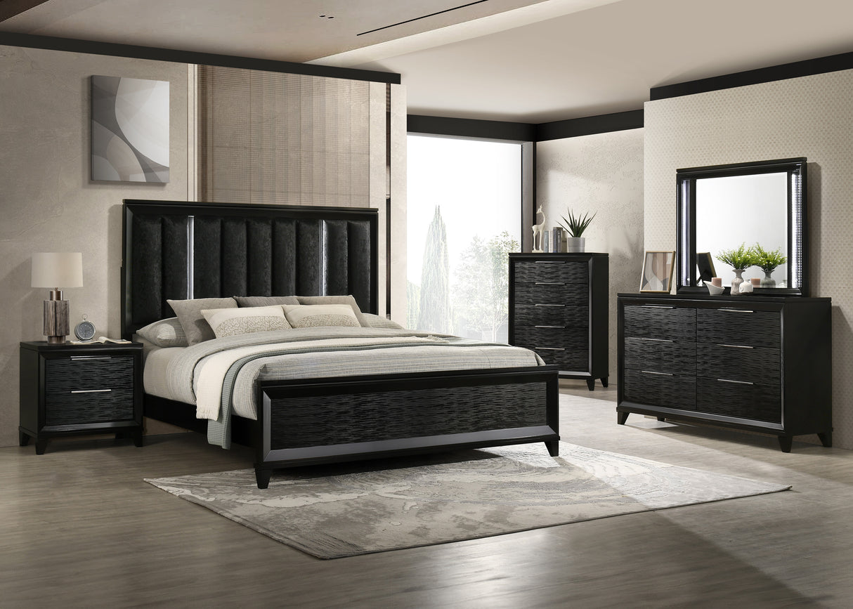 Cressida Black Bedroom Set from Crown Mark - Luna Furniture