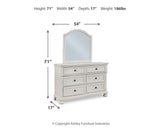 Robbinsdale Antique White Dresser and Mirror from Ashley - Luna Furniture
