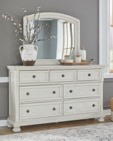 Robbinsdale Antique White Dresser and Mirror from Ashley - Luna Furniture