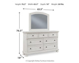 Robbinsdale Antique White Dresser and Mirror from Ashley - Luna Furniture