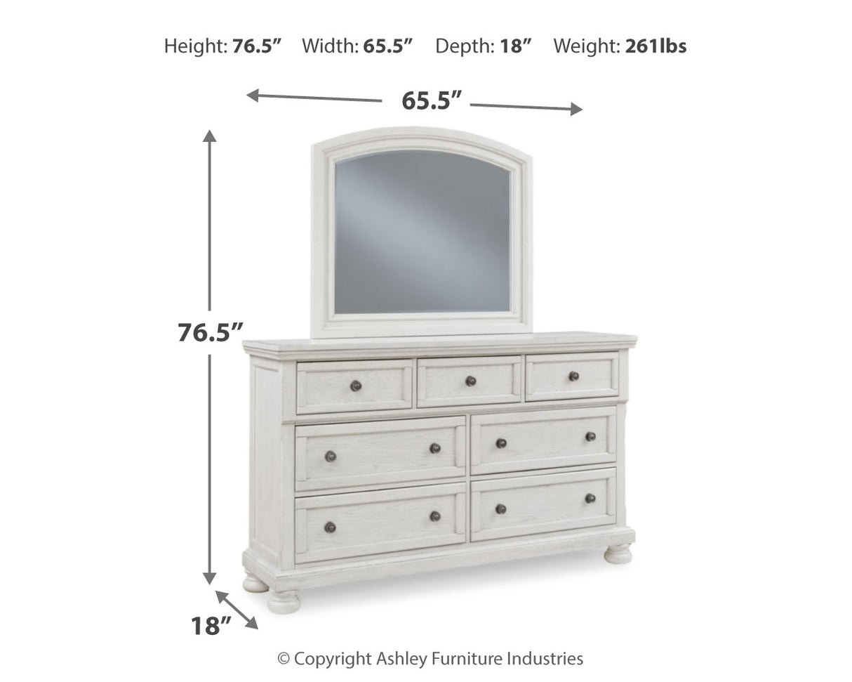 Robbinsdale Antique White Sleigh Bedroom Set from Ashley Furniture - Luna Furniture