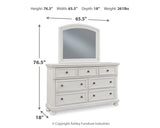 Robbinsdale Antique White Queen Storage Bed, Dresser, Mirror and Nightstand from Ashley Furniture - Luna Furniture