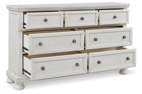 Robbinsdale Antique White Sleigh Storage Platform Bedroom Set from Ashley - Luna Furniture