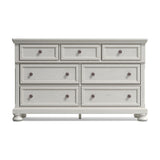 Robbinsdale California King Sleigh Bed with Storage with Dresser in Antique White from Ashley - Luna Furniture