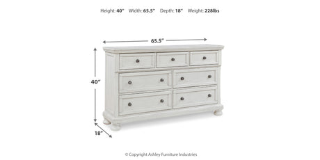 Robbinsdale Antique White Dresser from Ashley Furniture - Luna Furniture