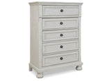 Robbinsdale Antique White Chest of Drawers from Ashley - Luna Furniture