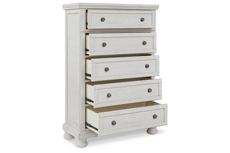 Robbinsdale Antique White Sleigh Storage Platform Bedroom Set from Ashley - Luna Furniture