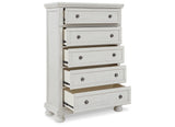 Robbinsdale Antique White Chest of Drawers from Ashley - Luna Furniture