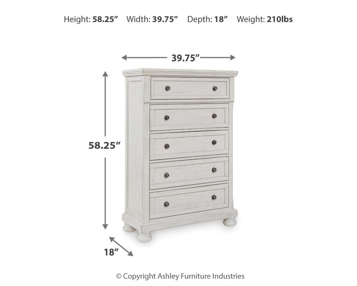 Robbinsdale Antique White Chest of Drawers from Ashley - Luna Furniture