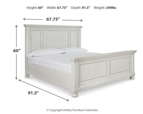 Robbinsdale Antique White Queen Panel Bed from Ashley - Luna Furniture
