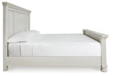 Robbinsdale Antique White King Panel Bed from Ashley Furniture - Luna Furniture