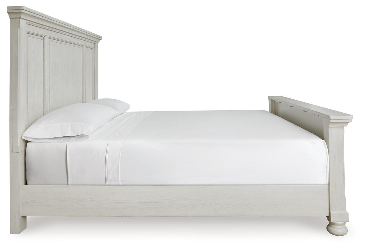 Robbinsdale Antique White Queen Panel Bed from Ashley Furniture - Luna Furniture