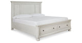 Robbinsdale Antique White Queen Storage Platform Bed from Ashley - Luna Furniture