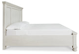 Robbinsdale Antique White Queen Storage Bed, Dresser, Mirror and Nightstand from Ashley Furniture - Luna Furniture