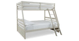 Robbinsdale Antique White Twin over Full Bunk Bed and Mattresses from Ashley - Luna Furniture