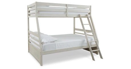 Robbinsdale Antique White Twin over Full Bunk Bed and Mattresses from Ashley - Luna Furniture