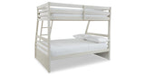 Robbinsdale Antique White Twin over Full Bunk Bed and Mattresses from Ashley - Luna Furniture