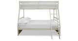 Robbinsdale Antique White Twin over Full Bunk Bed and Mattresses from Ashley - Luna Furniture