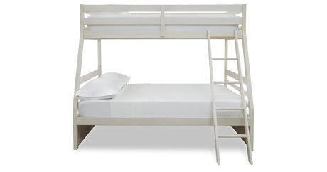 Robbinsdale Antique White Twin over Full Bunk Bed and Mattresses from Ashley - Luna Furniture