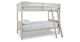 Robbinsdale Antique White Twin Bunk Bed and Mattresses from Ashley - Luna Furniture