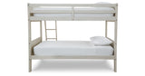 Robbinsdale Antique White Twin Bunk Bed and Mattresses from Ashley - Luna Furniture