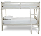 Robbinsdale Antique White Twin/Twin Bunk Bed with Ladder from Ashley Furniture - Luna Furniture