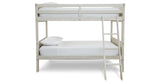 Robbinsdale Antique White Twin Bunk Bed and Mattresses from Ashley - Luna Furniture