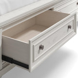 Robbinsdale California King Sleigh Bed with Storage with Dresser in Antique White from Ashley - Luna Furniture