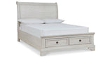 Robbinsdale Antique White Full Sleigh Storage Platform Bed from Ashley Furniture - Luna Furniture