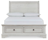 Robbinsdale Antique White Sleigh Storage Platform Bedroom Set from Ashley Furniture - Luna Furniture