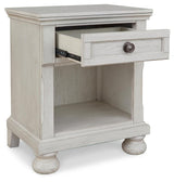 Robbinsdale Antique White Nightstand from Ashley Furniture - Luna Furniture
