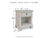 Robbinsdale Antique White Nightstand from Ashley - Luna Furniture