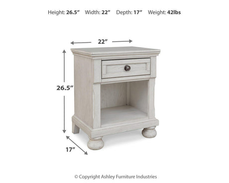 Robbinsdale Antique White Nightstand from Ashley - Luna Furniture