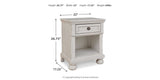 Robbinsdale Twin Sleigh Storage Bed with Mirrored Dresser and Nightstand in Antique White from Ashley Furniture - Luna Furniture
