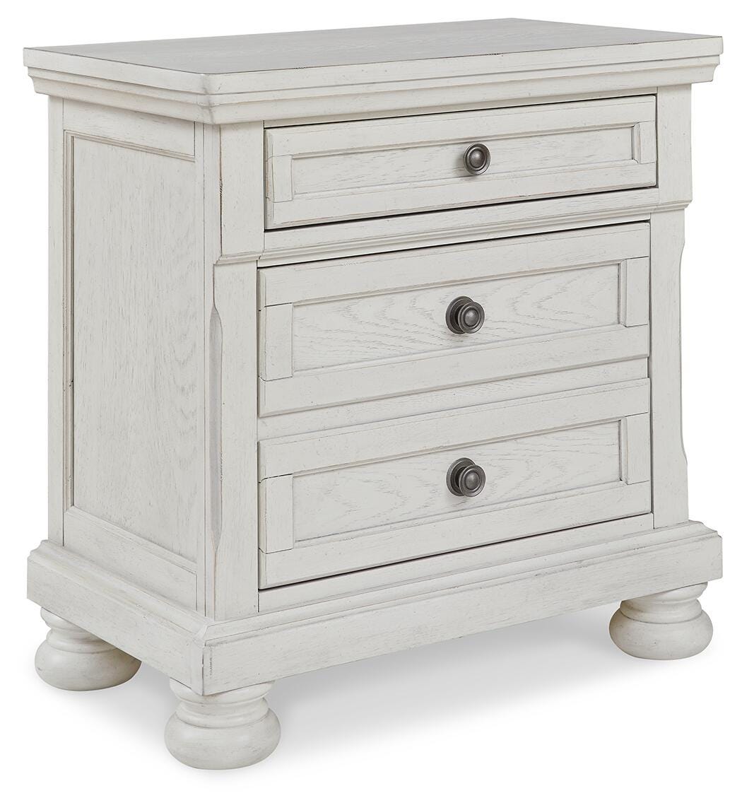 Robbinsdale Antique White Nightstand from Ashley Furniture - Luna Furniture