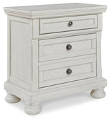 Robbinsdale Antique White Queen Storage Bed, Dresser, Mirror and Nightstand from Ashley Furniture - Luna Furniture