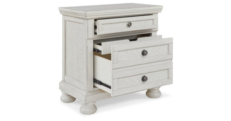 Robbinsdale Antique White Nightstand from Ashley Furniture - Luna Furniture